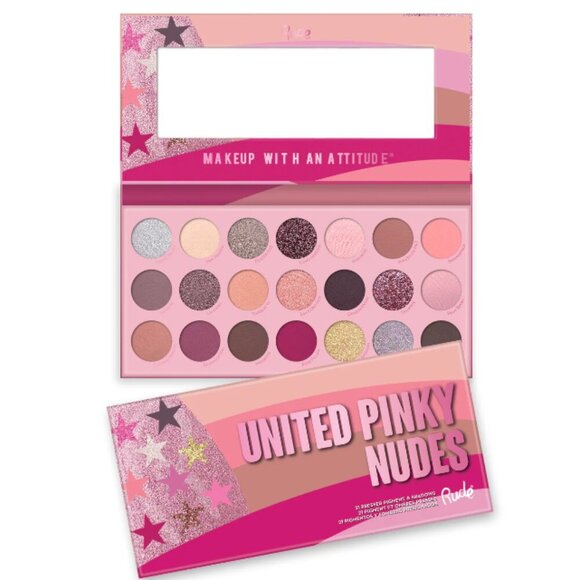 Rude Cosmetics United Pinky Nudes 21 Pressed Pigments, Glitter, and Eyeshadow - Picture 2 of 3